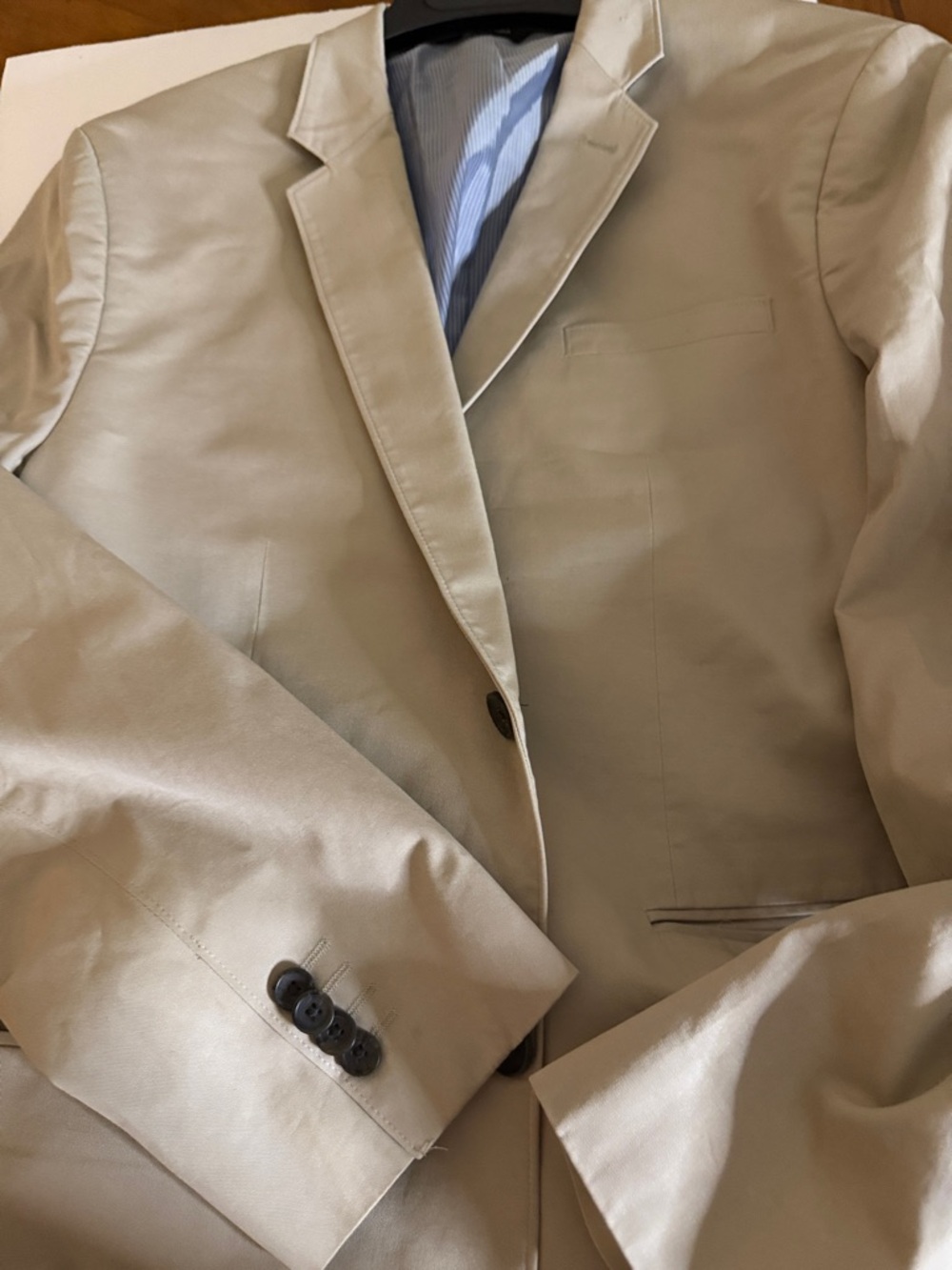 Banana Republic Factory  cotton Light Beige Men's Blazer - Picture 10 of 10